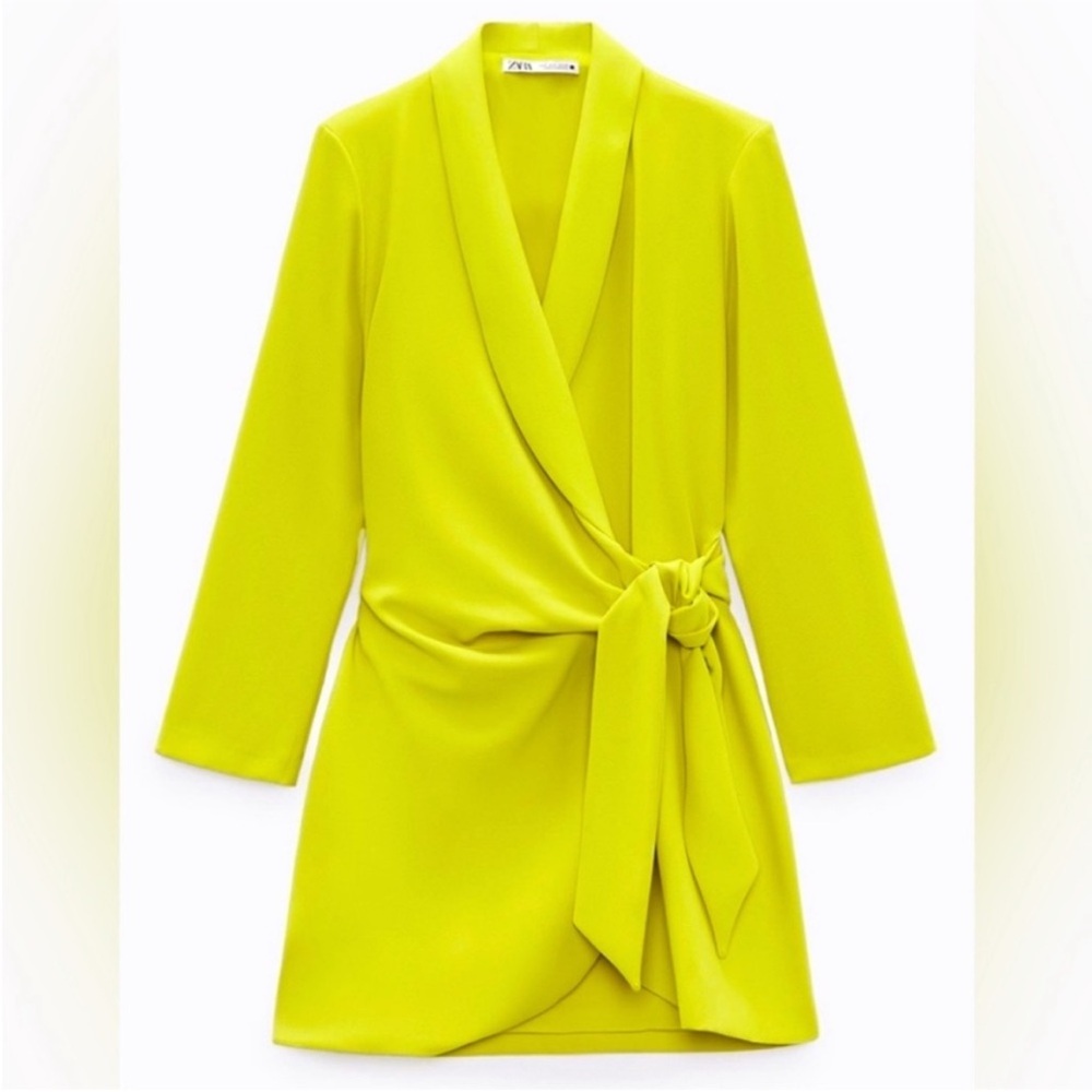 Zara Yellow Wrap Dress